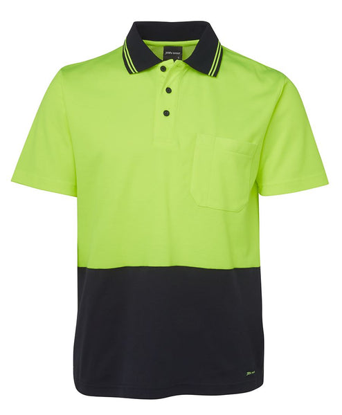 JB's 6NCCS Hi-Vis Non Cuff S/S Cotton Back Polo